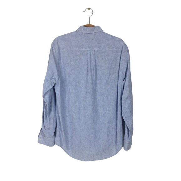 Vineyard Vines Long Sleeve Mens Shirt Small Light blue with very fine pinstripe - Picture 6 of 7